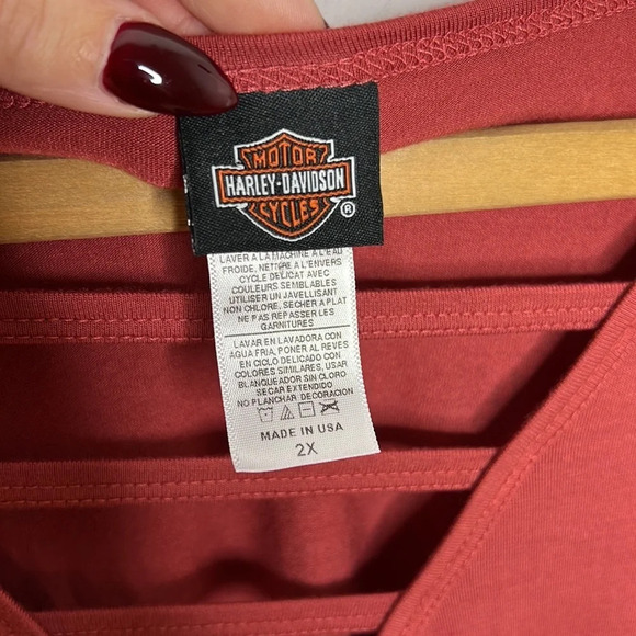 Harley Davidson Whiskey Row Prescott Arizona Modern Graphic V Neck T Shirt - Picture 8 of 9